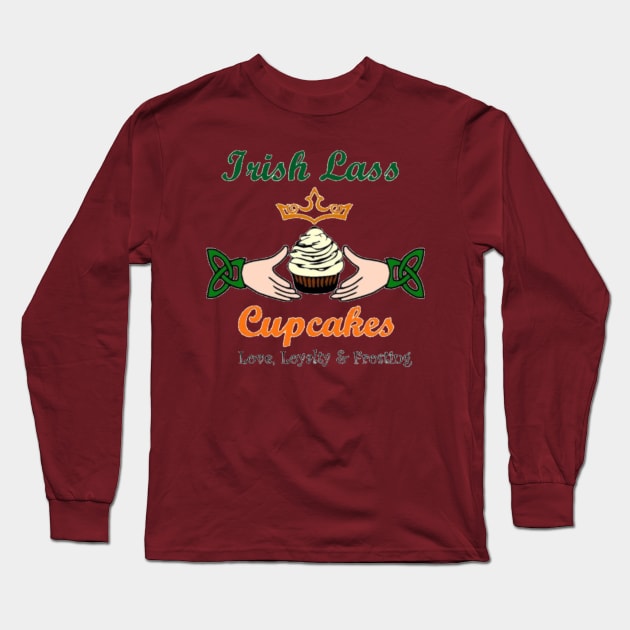 Irish Lass Cupcakes Merch- Full Logo Long Sleeve T-Shirt by Wumbo